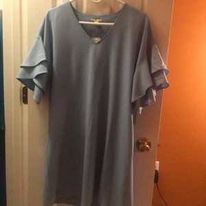 Beautiful EST. 1946 V Neck Powder Blue Dress